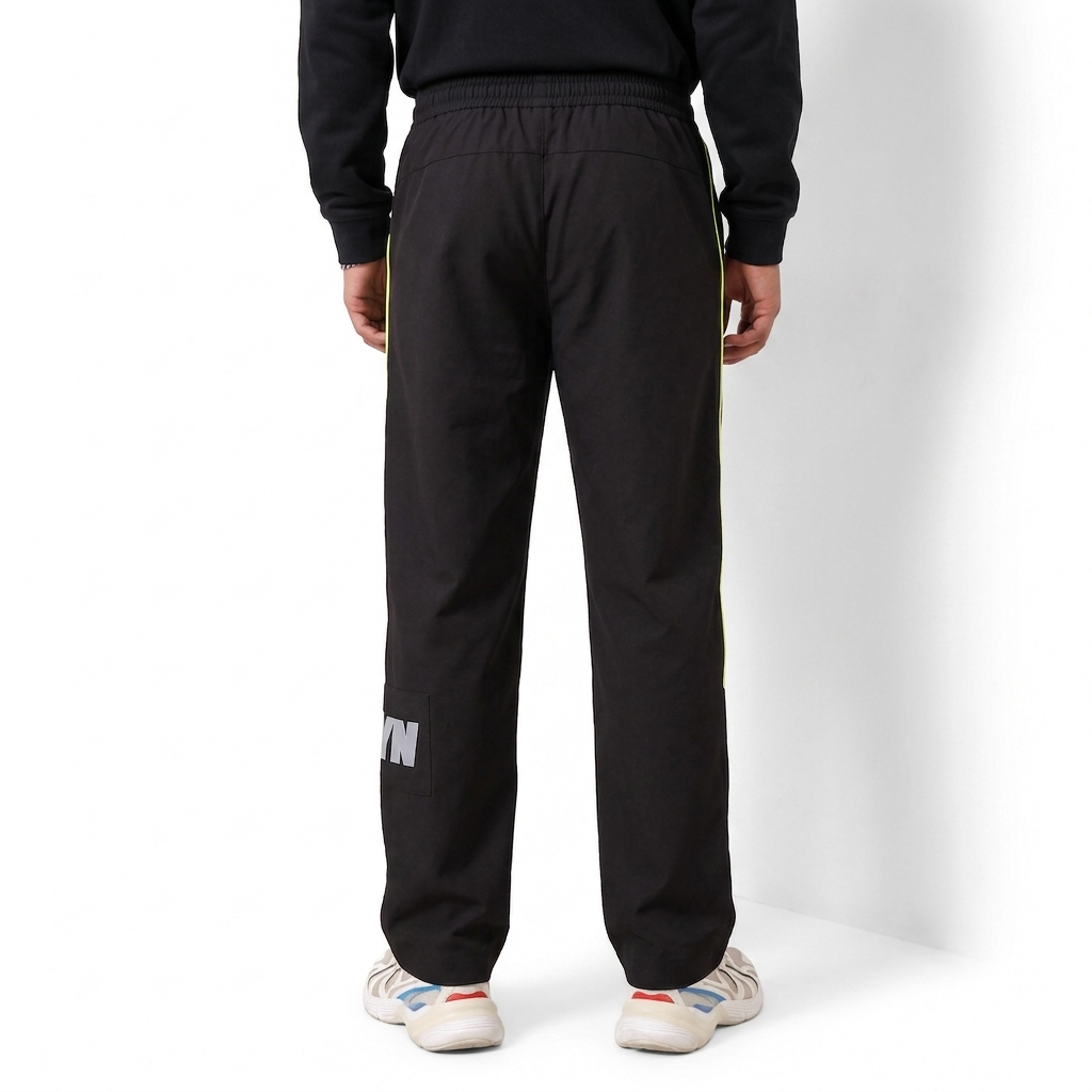 Pynak Track Pants Piping Edit Black - back view