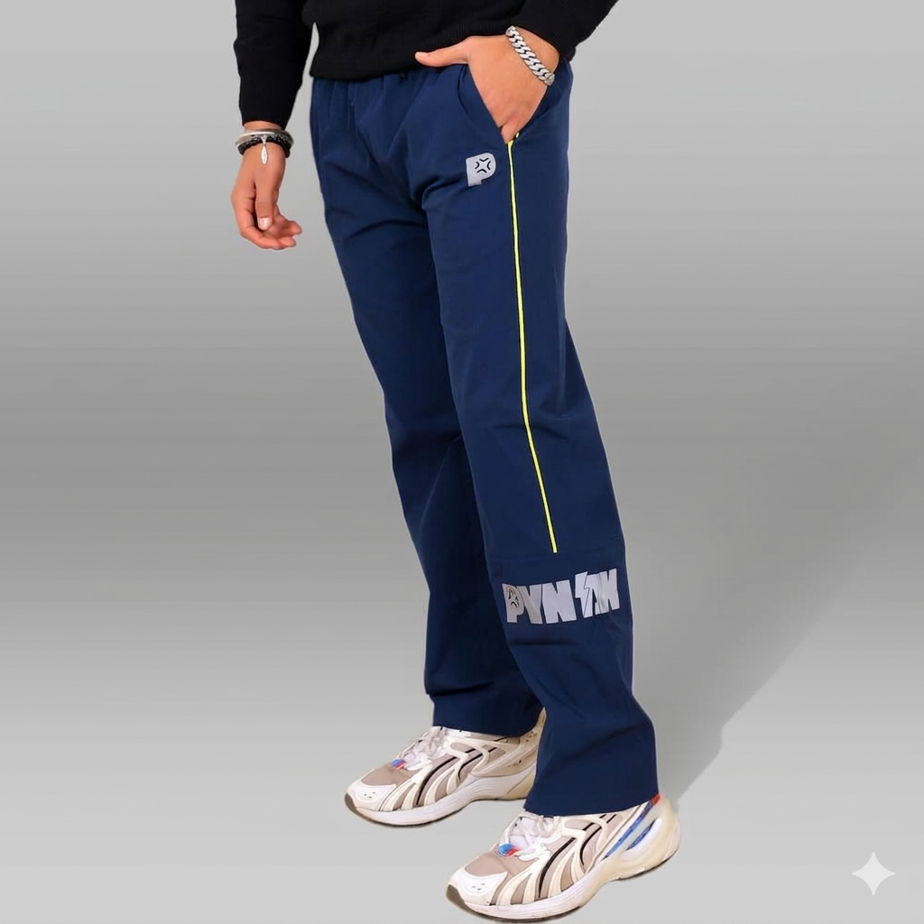 Pynak Track Pants Piping Edit Navy - zipper and piping detail