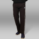 Pynak 'Twin-Stride' Athletic Track Pants – Black with Double White Side Stripes - Image 2