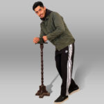 Pynak 'Velocity-Dual' Streetwear Track Pants – Black with Double White Stripe - Image 6