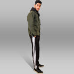 Pynak 'Velocity-Dual' Streetwear Track Pants – Black with Double White Stripe - Image 5