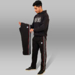 PYNAK Circuit-R Track Pants - Black Men's Trousers with Red and White Side Stripes